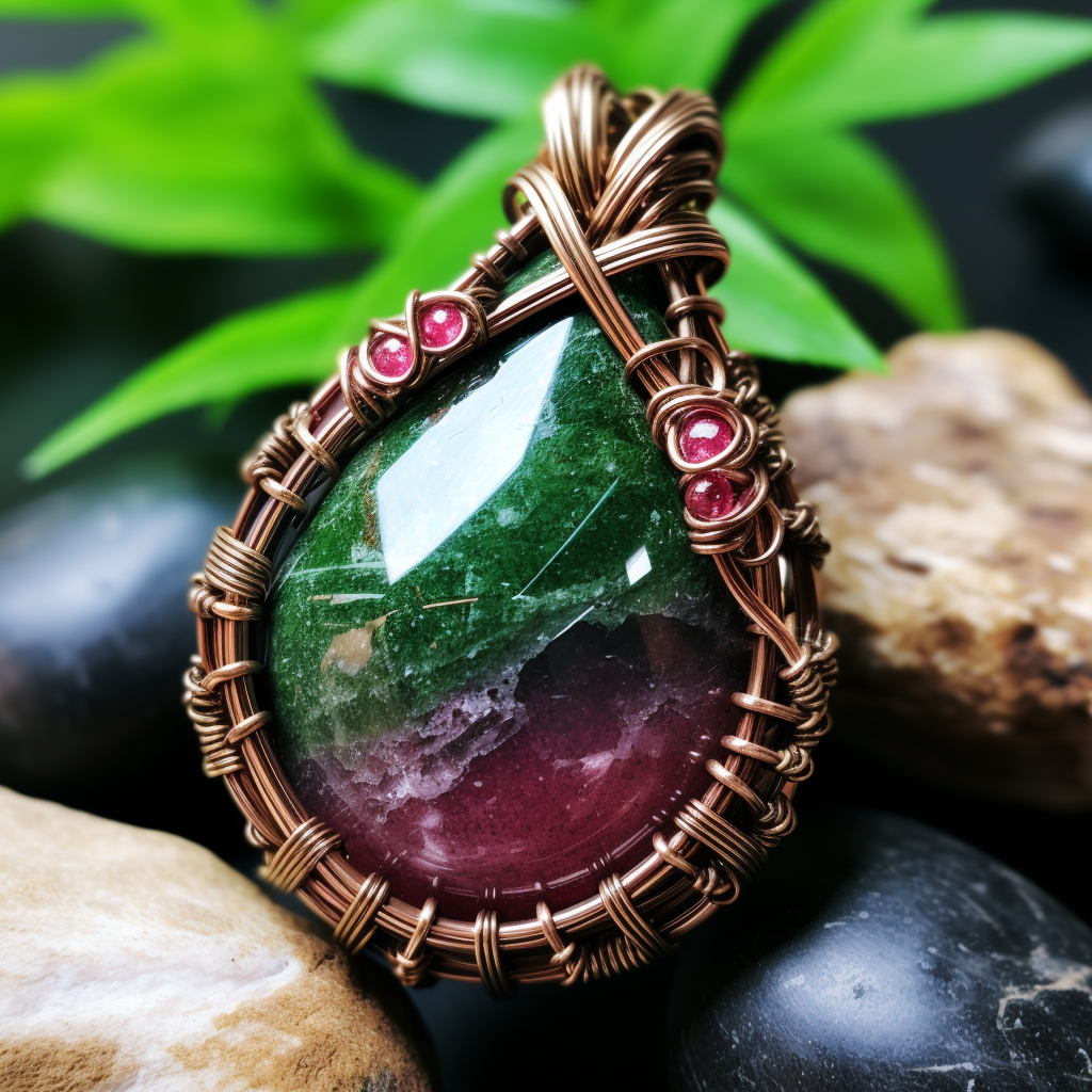 Ruby Zoisite Crystal Jewellery