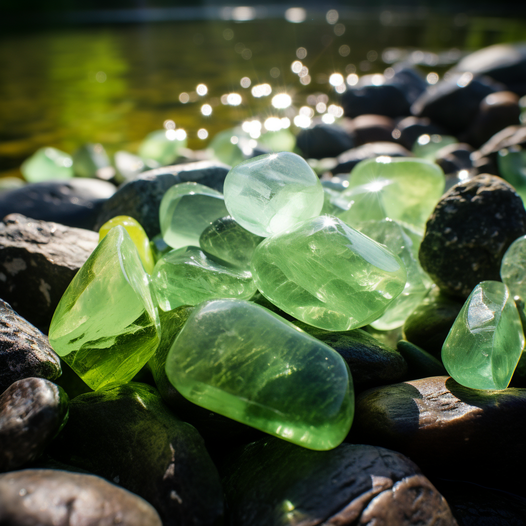 green calcite crystal healing